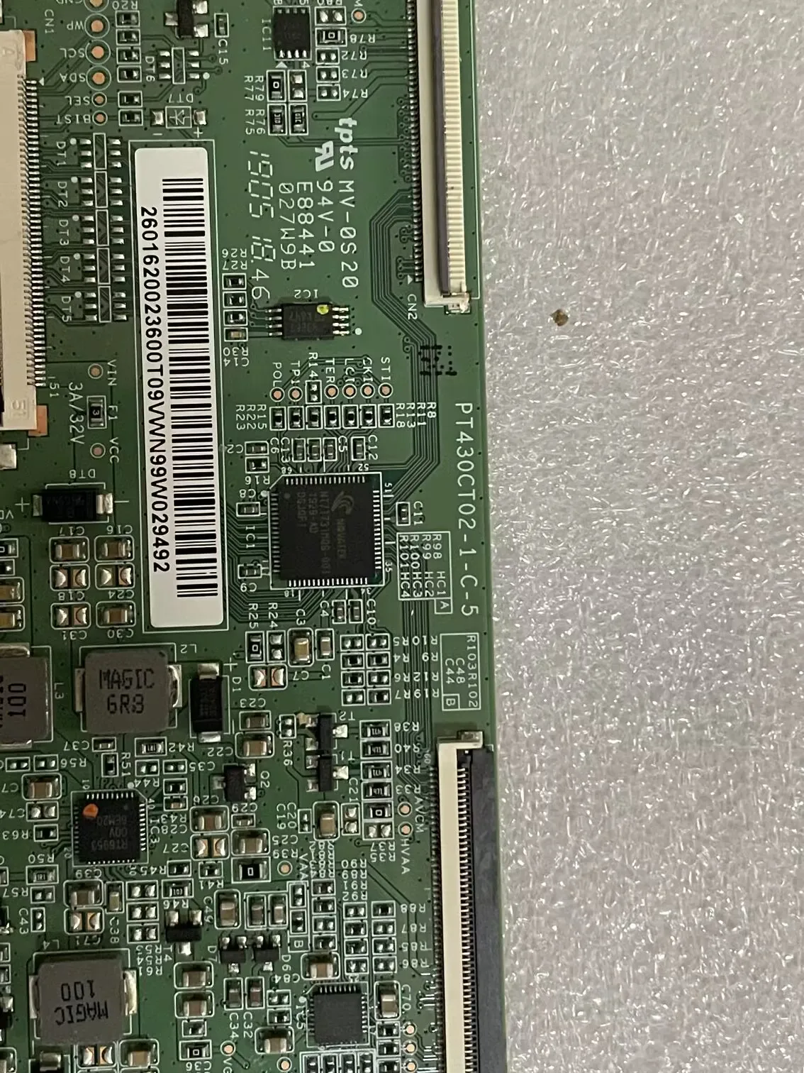 Placa lógica original de PT430CT02-1-C-5 43 polegadas 2k