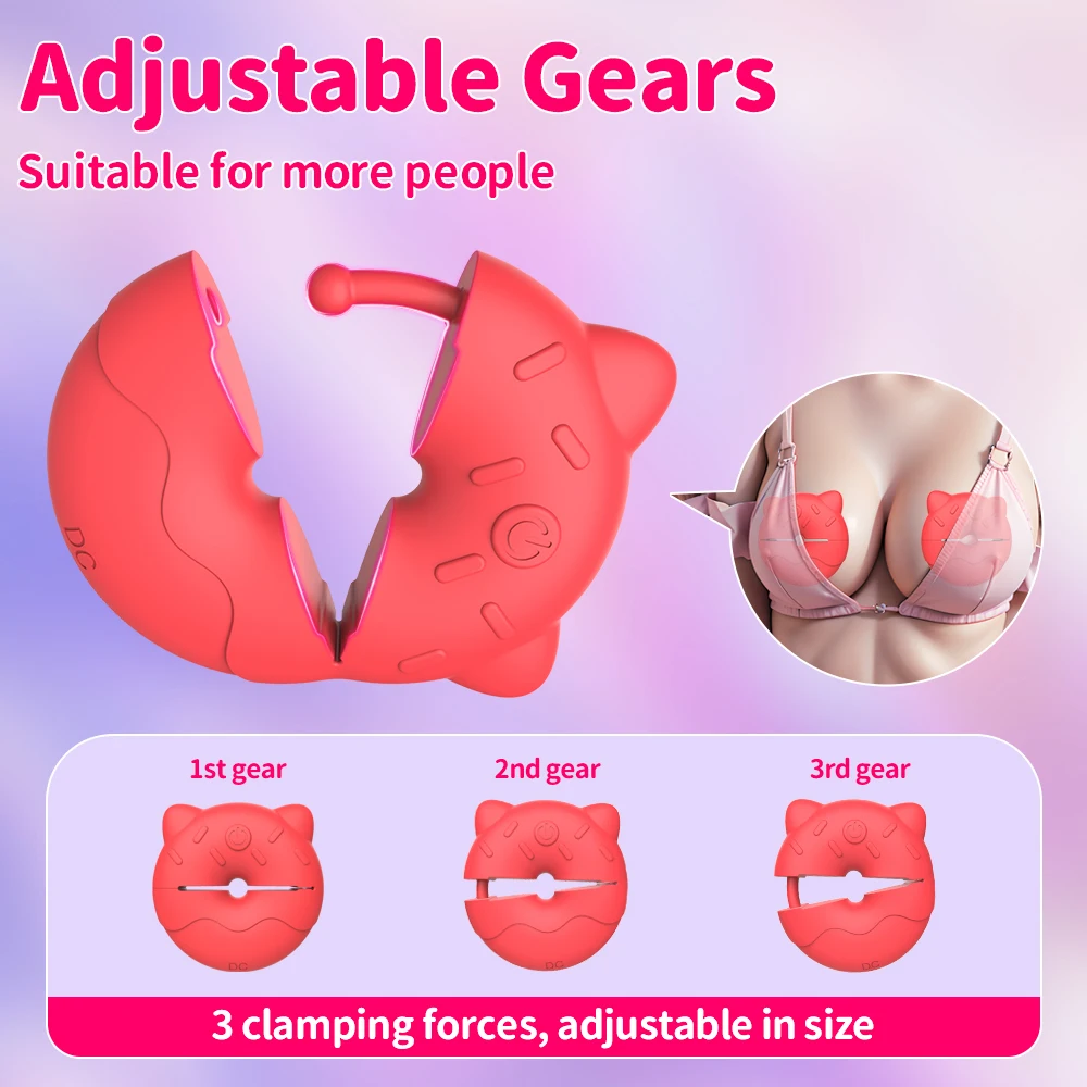 Nipple Clamp Vibrating Sex Toy Nipple Stimulation Vibrator for Women Wireless Control Invisible Wear Breast Massager for Adults