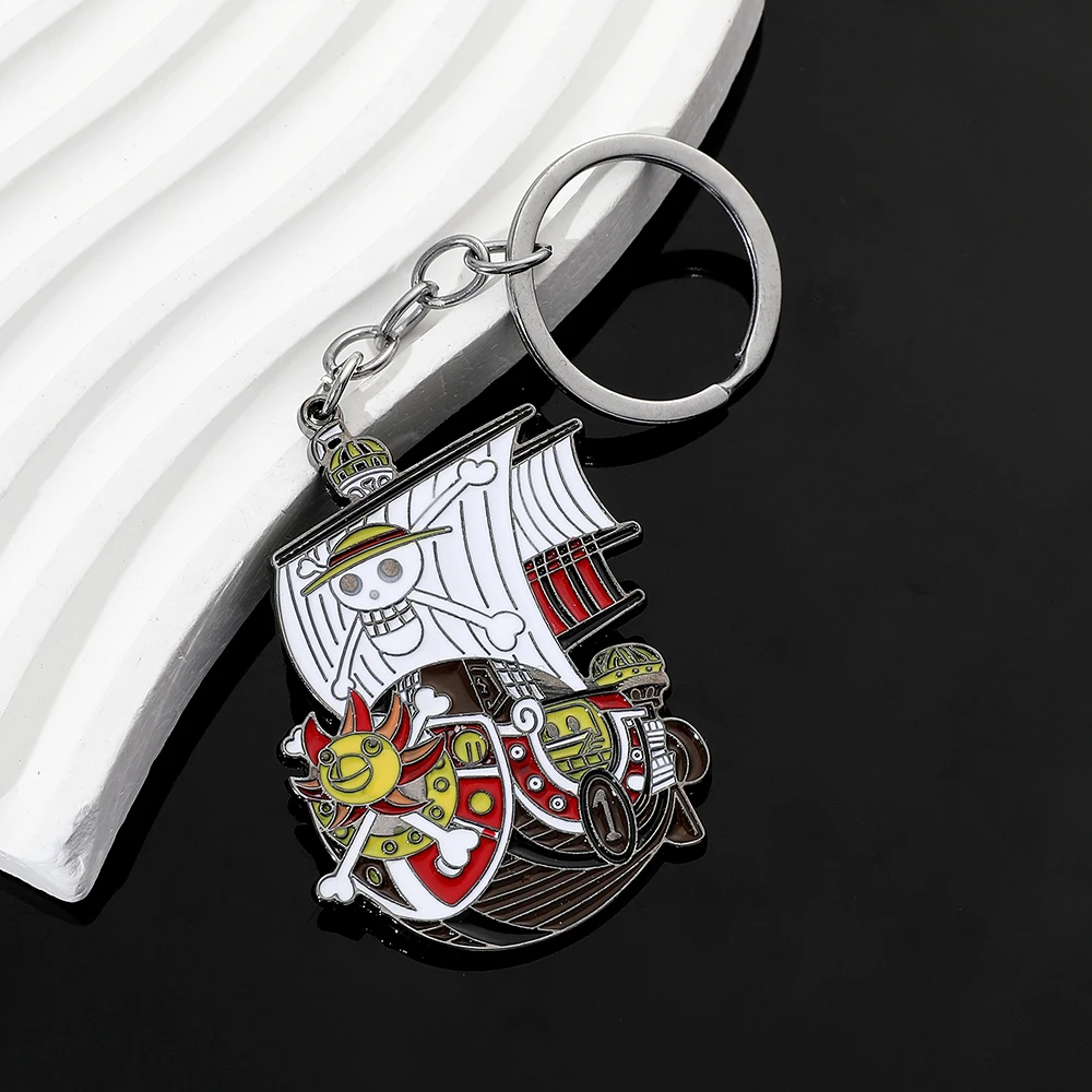 Creative Cartoon Animation Ship Keychain Personalized Fashion Backpack Keyring Pendant Accessory for Fans Gift Idea