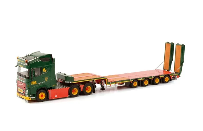 Alloy Model WSI 1:50 Scale V/L-VO FH4 6X4 Tractor,Low Board Trailer Transport Truck Vehicle Diecast Toy Model,01-3991