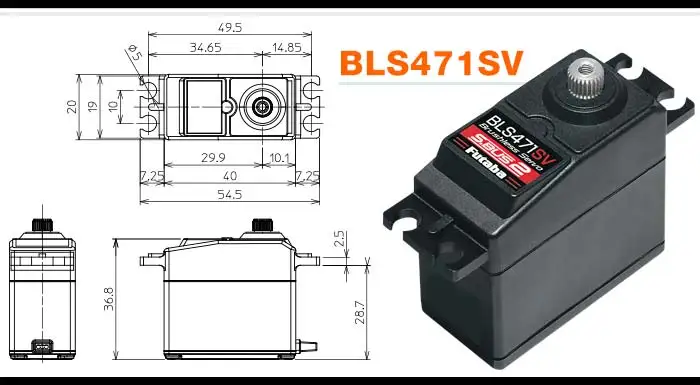 FUTABA BLS471SV Brushless High Voltage Servo 13.8kg 0.07s 7.4V 57g