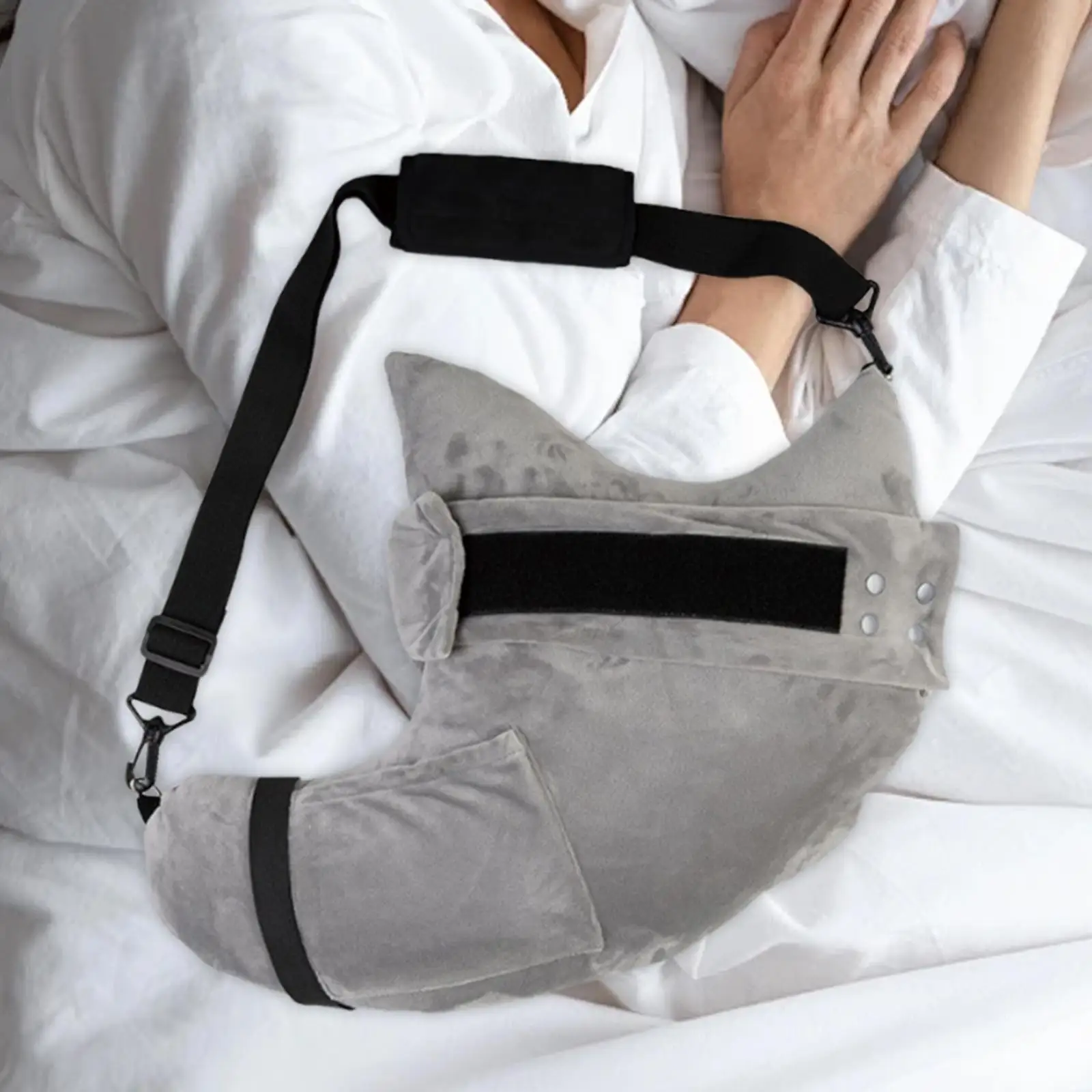 Shoulder Pillow, Comfortable Cuff Pillow with Pocket for Sitting on The Bed