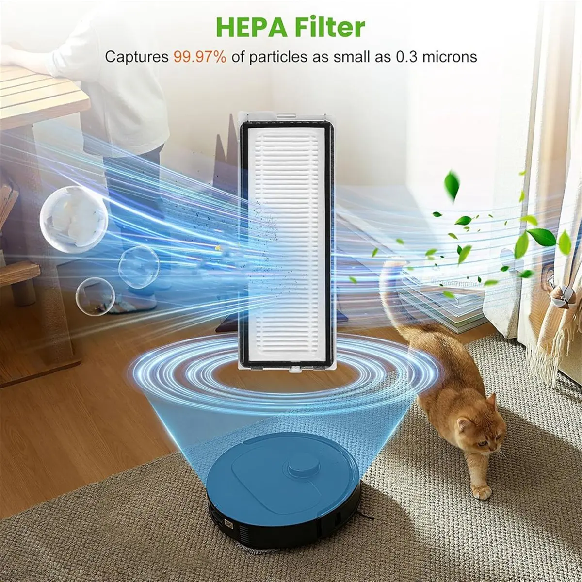 

Запасные части ABUB для робота-пылесоса Roborock QV 35A/QV 35S: основная и боковые щетки, HEPA-фильтр, салфетки для влажной уборки, мешки для сбора пыли