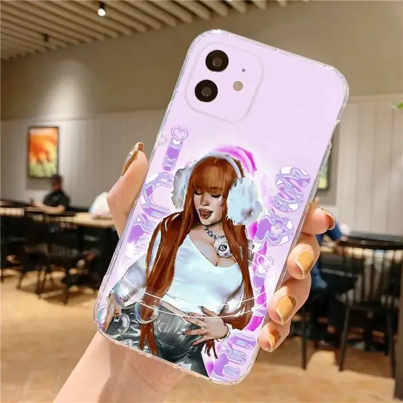 Rapper Ice Spice Phone Case For iPhone 15,14,13,12,11 Plus,Pro,Max,XR,XS,X,7,8 Plus,SE,Mini Transparent Silicone Soft