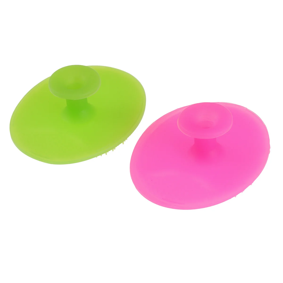 แปรงซิลิโคนสำหรับผิวหน้า 2 ชิ้นสำหรับผิวบอบบางด้ามจับกันลื่นป้องกันแบคทีเรียเครื่องมือทำความสะอาดผิวหน้าแบบใช้ซ้ำได้สำหรับทุกวัย