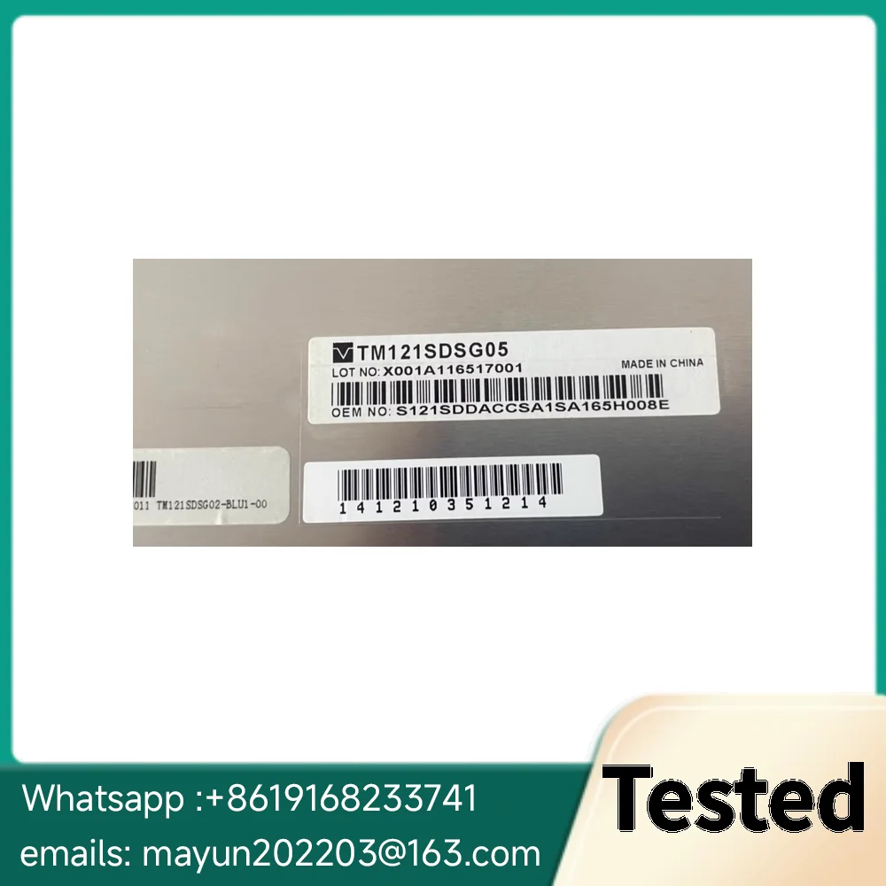 Original Checked 12.1“Inch TM121SDSG05 Industrial LCD Display Screen Panel 800x600