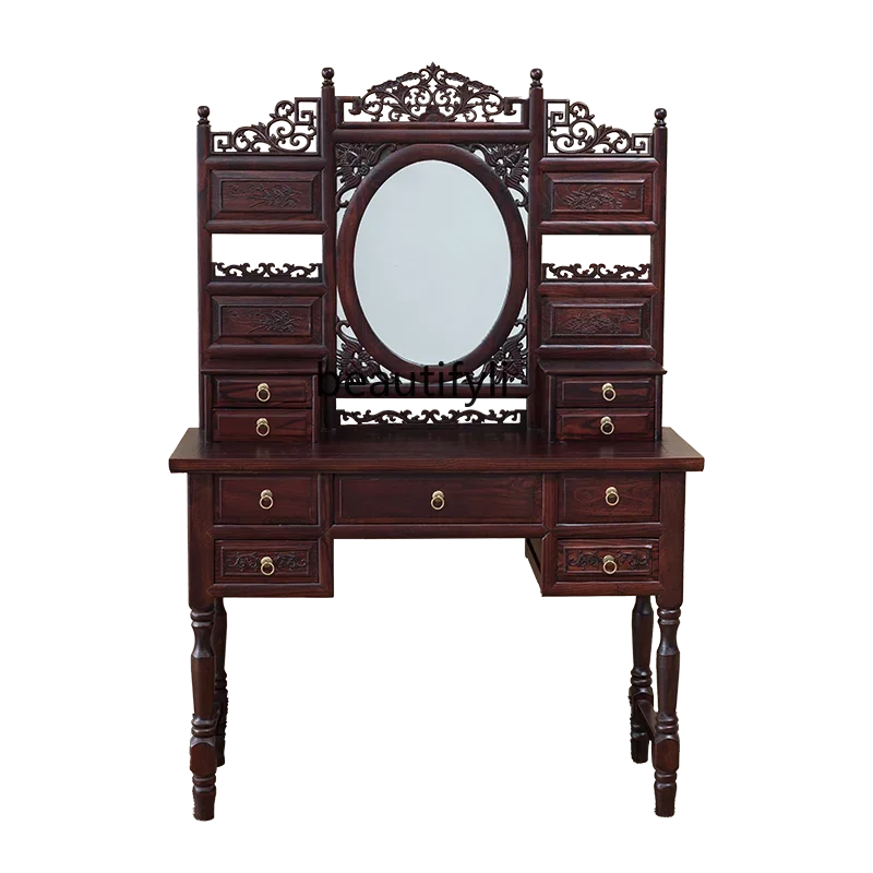 

lxNew Chinese dresser all solid wood antique makeup table South elm makeup table