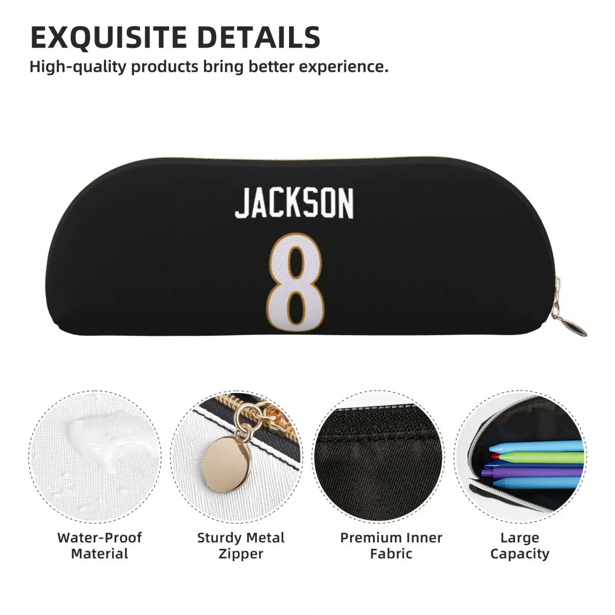 Piórniki Lamar Jackson Pojemnik na długopisy Przechowywanie Artykuły papiernicze Duża pojemność Pudełko na długopisy Piórnik dla uczniów Prezenty