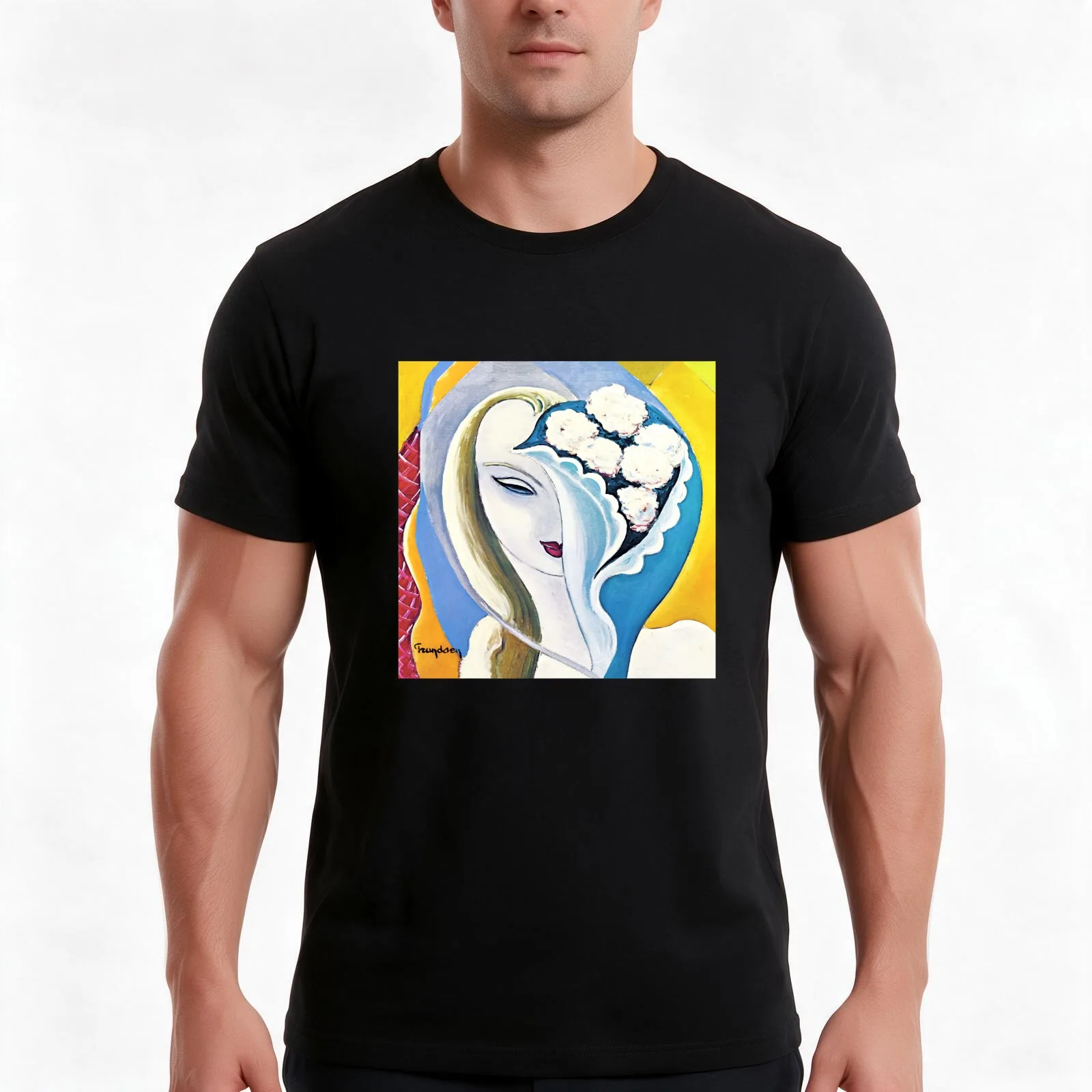 Layla T-Shirt Summer Casual Cotton Tee Oversized Streetwear Tops Vintage Graphic Print Loose Fit Short Sleeve 100% Cotton
