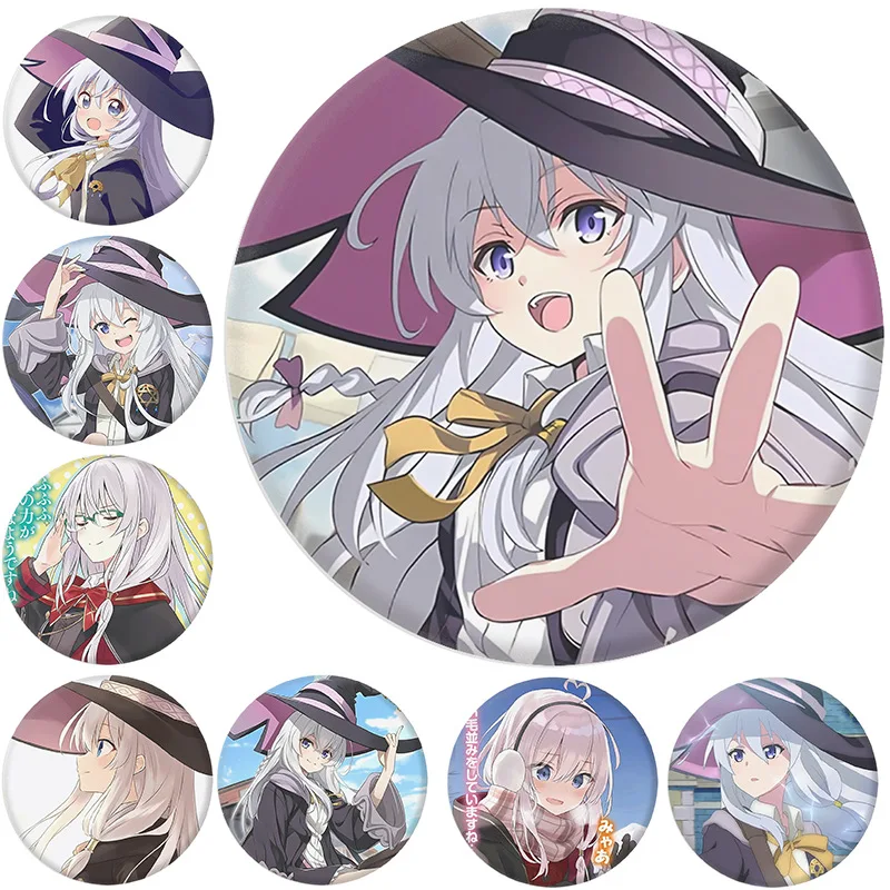 

Блуждающая ведьма, значок на булавке, аниме, периферийные устройства, фигурка Элейны, булавки, реквизит для косплея, коллекционная брошь Элейны, одежда, рюкзак, игрушки