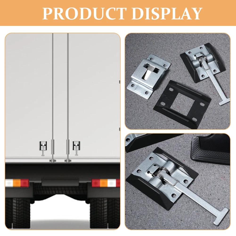 2 Sets Rv Screen Door Latch Air Hook Lock for Camper Stainless Steel Holder Metal Trailer Locks