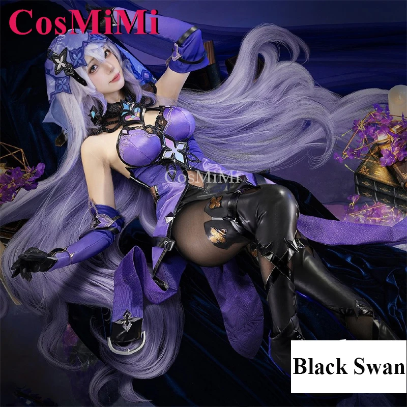 CosMiMi Black Swan Cosplay Game Honkai: Star Rail Costume Gorgeous Sweet Battle Uniforms Carnival Party Role Play Clothing S-XL