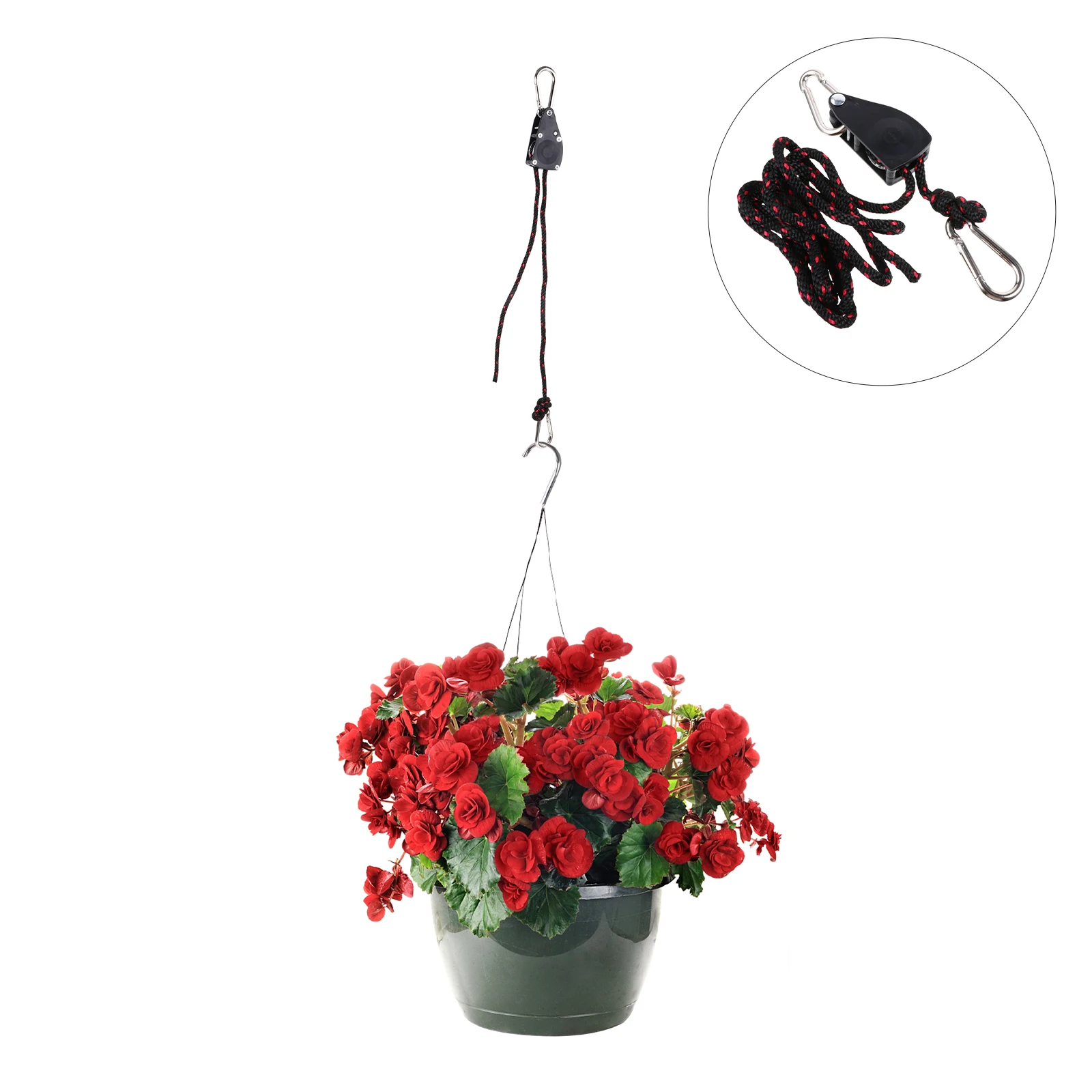

2pcs Plant Grow Light Hanging Rope Sturdy Heavy Duty Lifting Lanyard Metal Plastic Rope Hanger For Reflector Ventilation