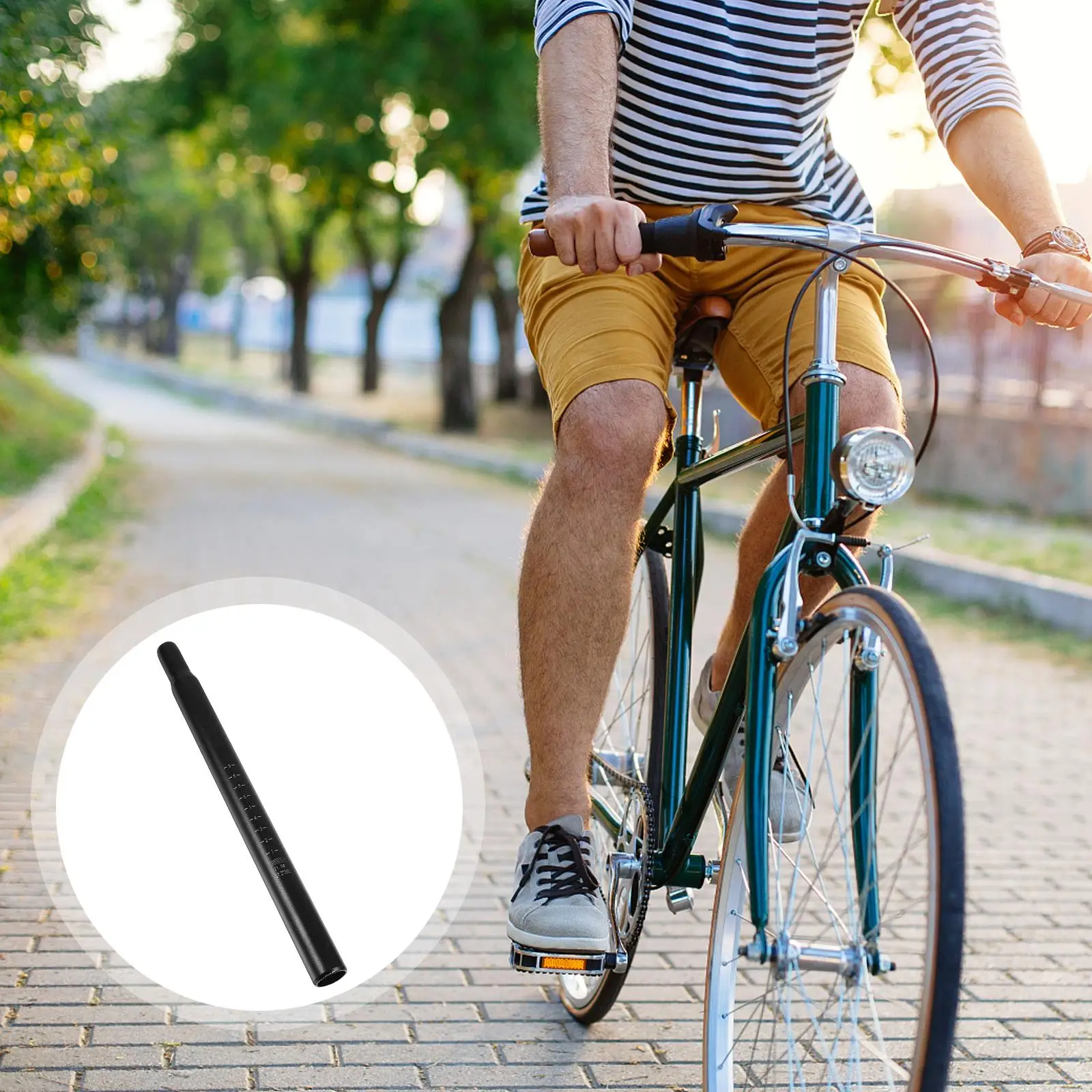 

Aluminium Alloy Bike Seat Post Durable Metal Mountain Long Seat Tube Suitable Most Bikes Ultralight Accessories