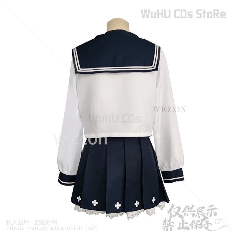Anime Gioco Blu Archivio Cosplay Ajitani Hifumi Donna Ragazze Jk Uniforme scolastica Abito Lolita Parrucche per la festa di Halloween Personalizzato