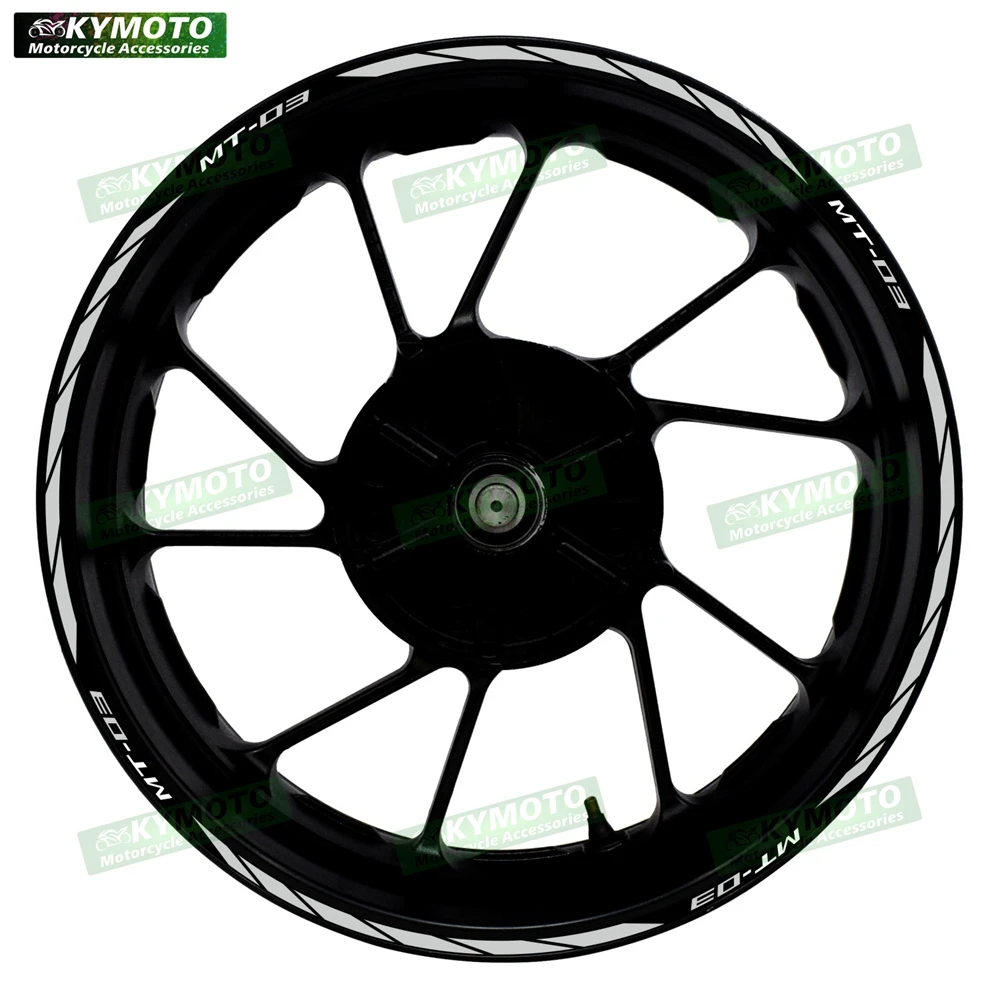 For MT-03 MT03 motorcycle accessories 17 inch front and rear wheel decals fairing hub modified reflective wheel rim stickers