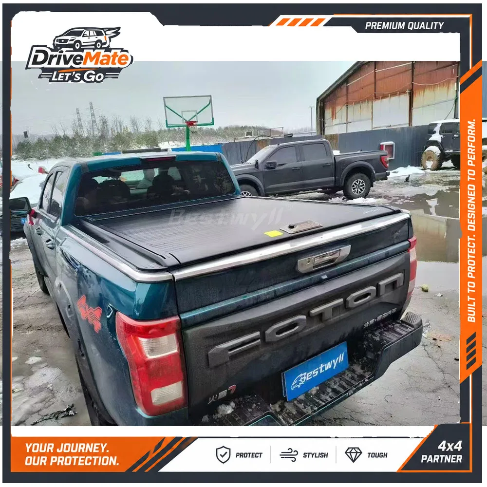 Truck Roller Lid Manual Retractable Roll Up Bed Cover Cover Pickup Tonneau for Foton Tunland V7 V9 K112
