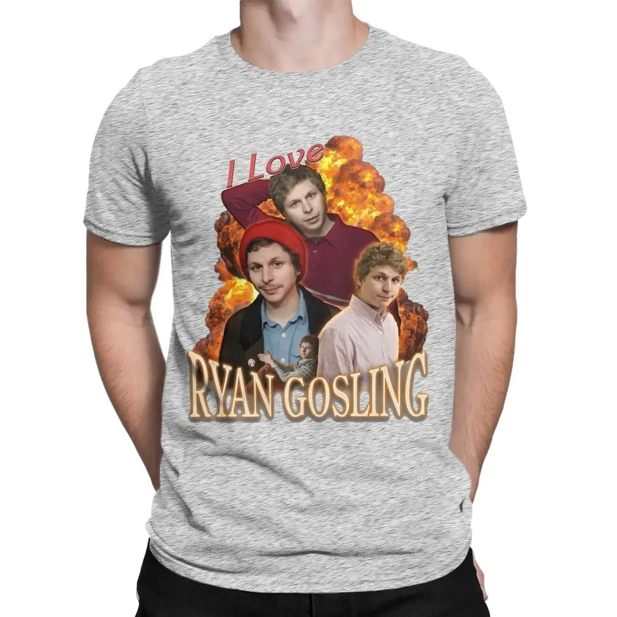 I Love Ryan Gosling T-Shirt Men Vintage 100% Cotton Tee Shirt Round Collar Short Sleeve T Shirt Unique Clothes