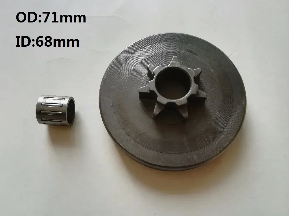 4500 5200 Chainsaw clutch drum spur sprocket with needle cage bearing .325-7T for chain saw spare parts 45cc 52cc