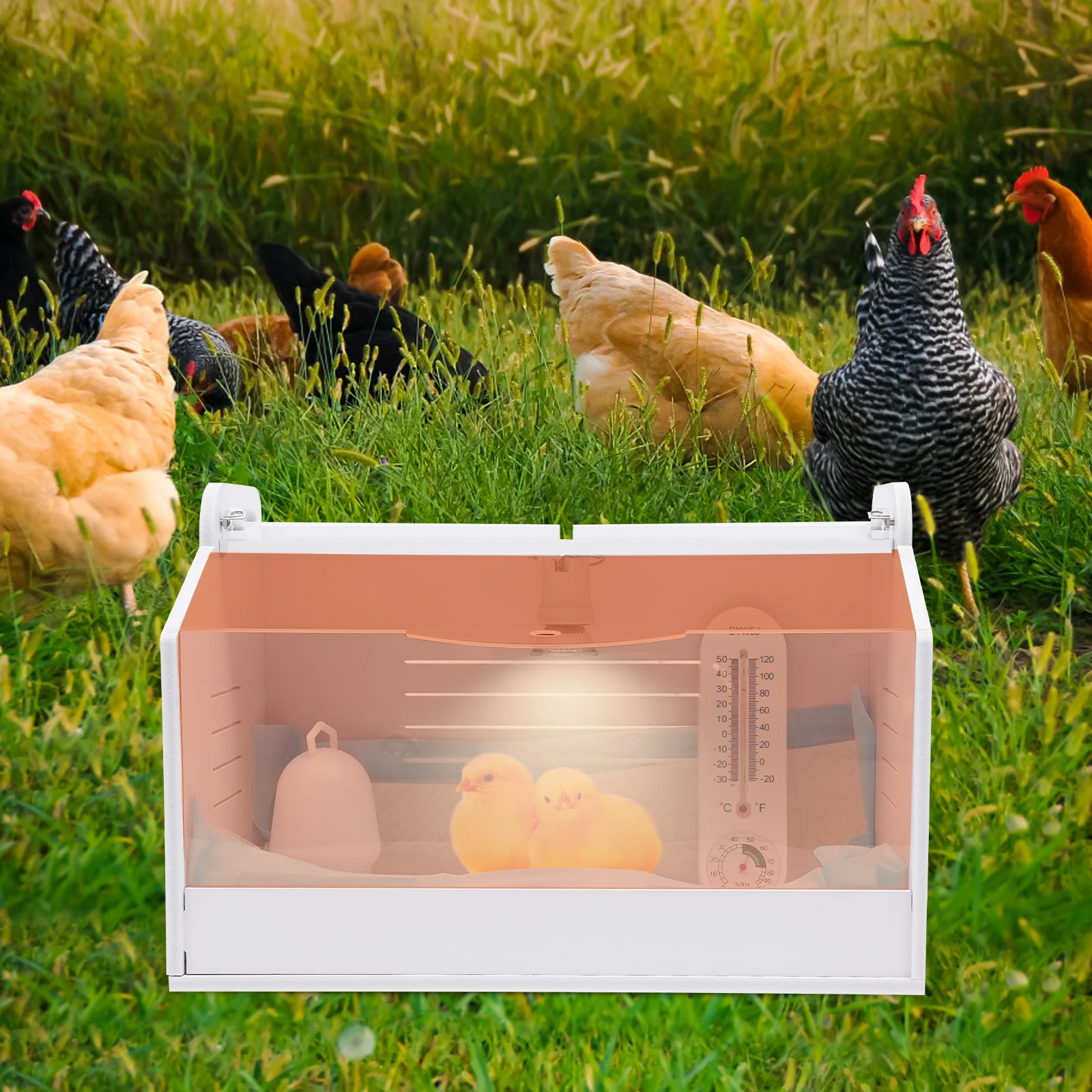 25W 220V Chicken Incubator Chick Brooding Box Head Lamp Reptiles Poultry Brooding Machine EU Plug