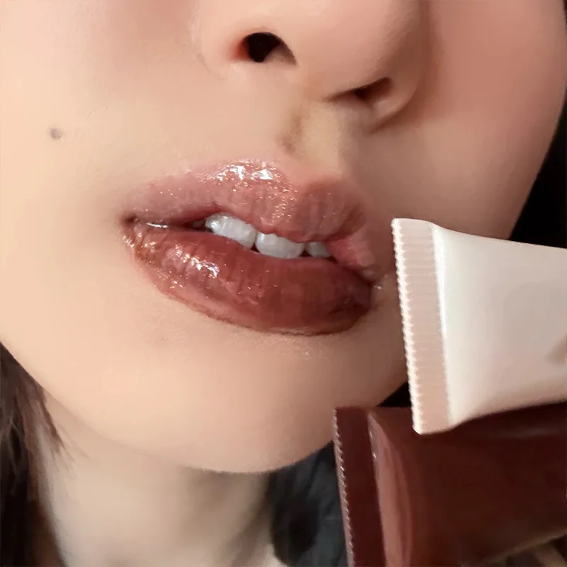 Wielokolorowy Peptydowy Balsam do Ust Nawilżający i Odżywczy, Balsam w Płynie do Ust, Etui na iPhone, Makijaż, Płynna Pomadka, Kosmetyki