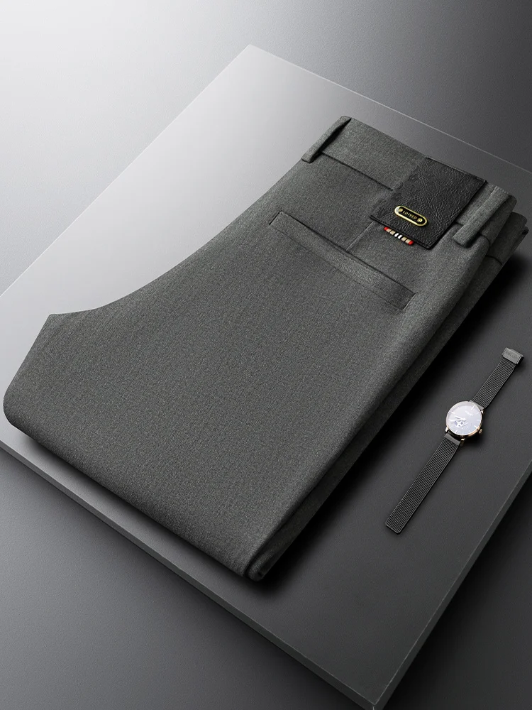 

ay Slim Straight Casual Pants for Men Commute Busin Simple Match Spring Autumn New Arrival Lightweight Luxury Men's Pants