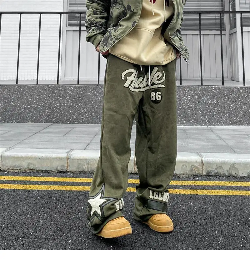 

Vintage Streetwear Casual Y2k Men Cargo Pants Baggy Harajuku Fairy Grunge Straight Sweatpants Joggers Wide Leg Trousers