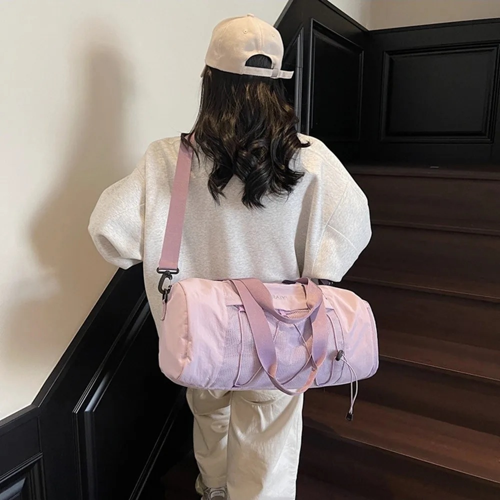 Korean Style Travel Luggage Bag Large Capacity Dry and Wet Separated Sports Fitness Handbag Single Shoulder Carrying Gym Bag