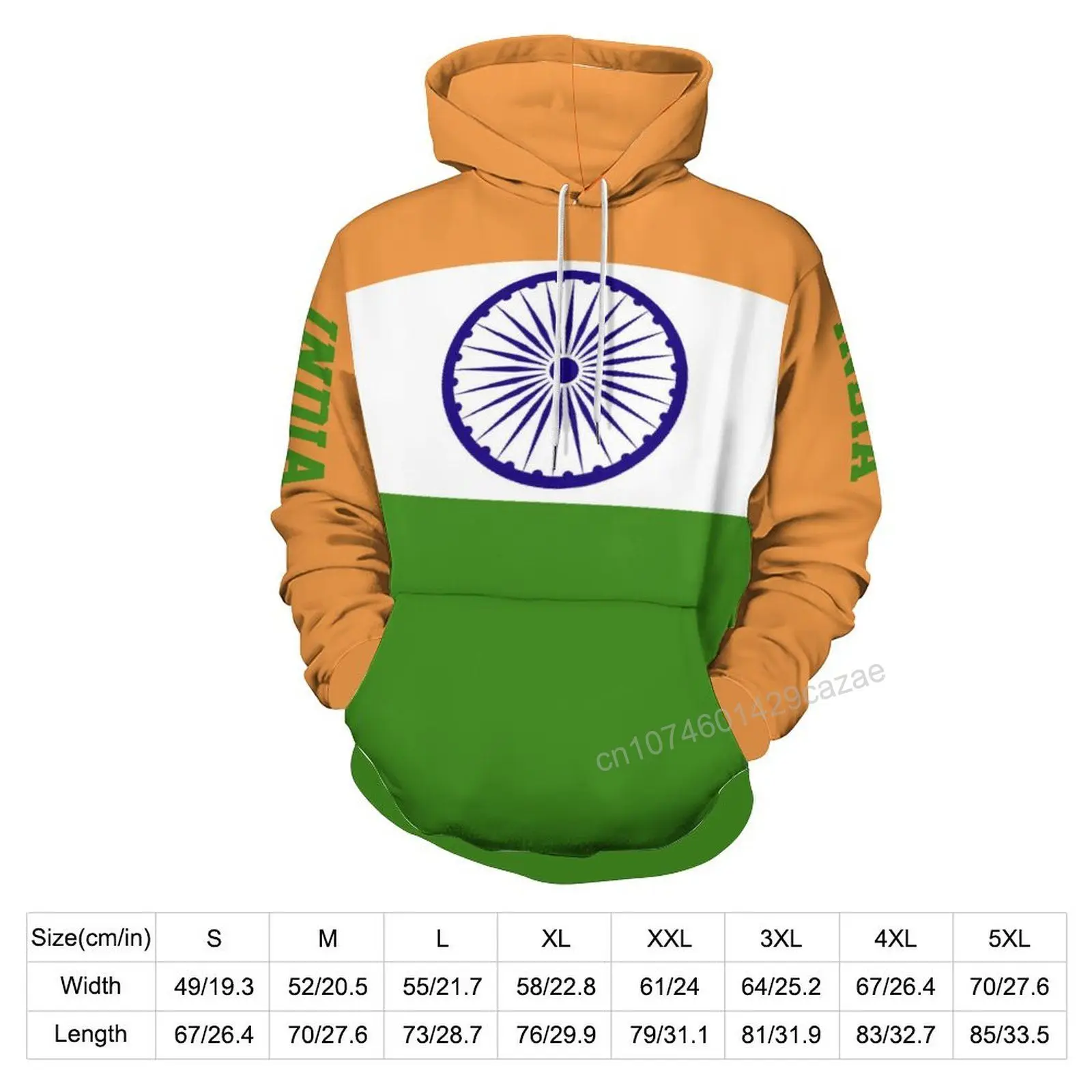 India Country Flag 3D Hoodie Polyester Cool Men Women Harajuku Sweatshirt Unisex Casual Pullover Hoodies