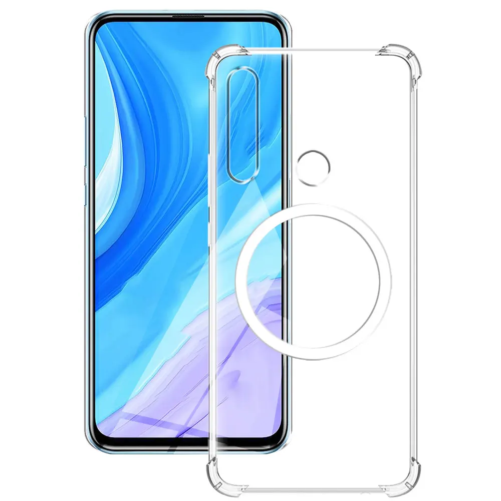 For Huawei P Smart 2021 Case Magnetic Wireless Charger Sticker Shockproof Clear Soft Silicone Phone Case Huawei P Smart Z Cover