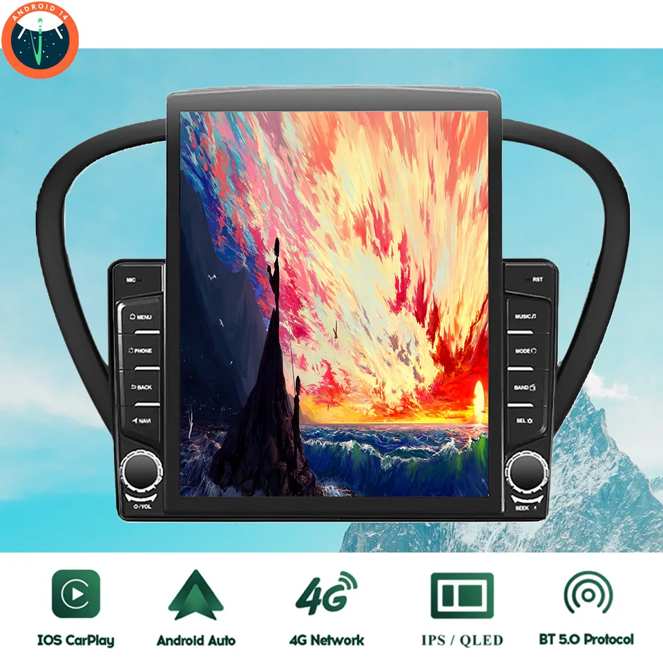 Para peugeot 607 2004 - 2010 carplay android auto carro autoradio estéreo dvd hu unidade principal fita de navegação gps 4g lte wifi android14