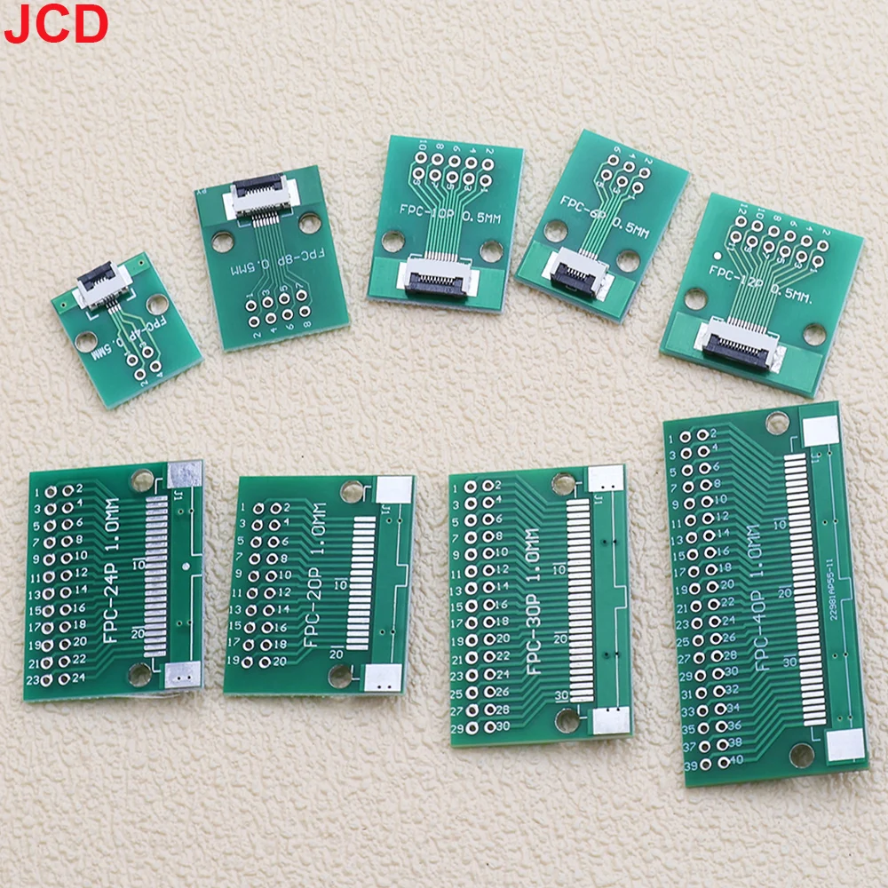 4 6 8 10 12 20 24 30 40 Pin 0.5/1.0mm To 2.54mm Soldered Connector FPC FFC Adapter Board 6/12/20cm 0.5mm Pitch Ribbon Flex Cable