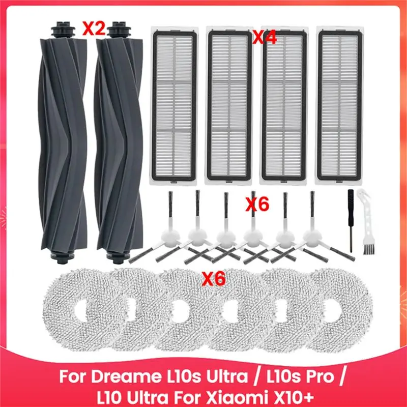 

Запчасти для пылесосов Dreame L10s Ultra / L10s Pro / L10 Ultra / X10+: HEPA-фильтр, роликовая щетка, насадки для влажной уборки