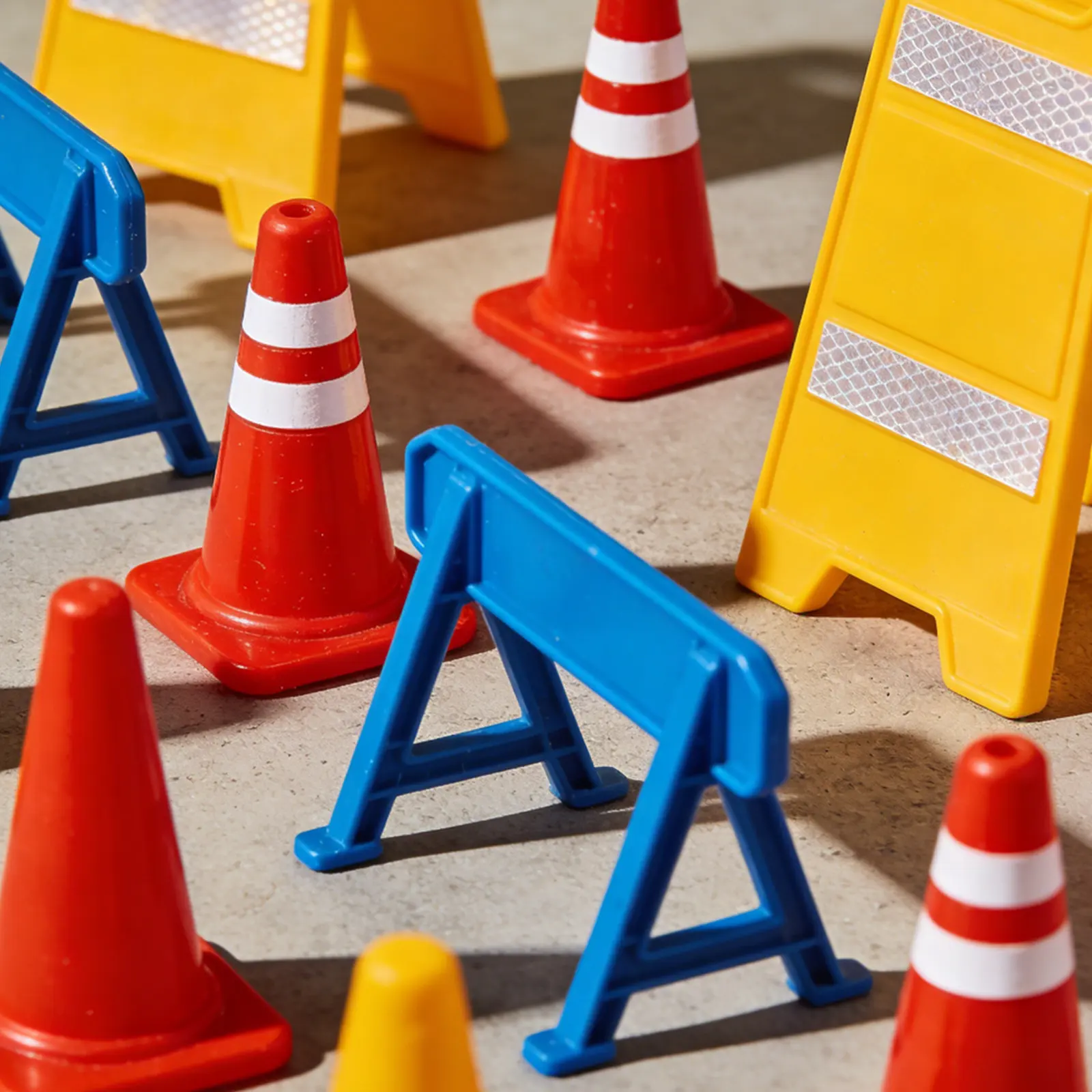 

36Pcs Kids Traffic Road Cones Fences Plastic Educational Set Improve Motor Skills Birthday Gift Learning Road Sign Toy