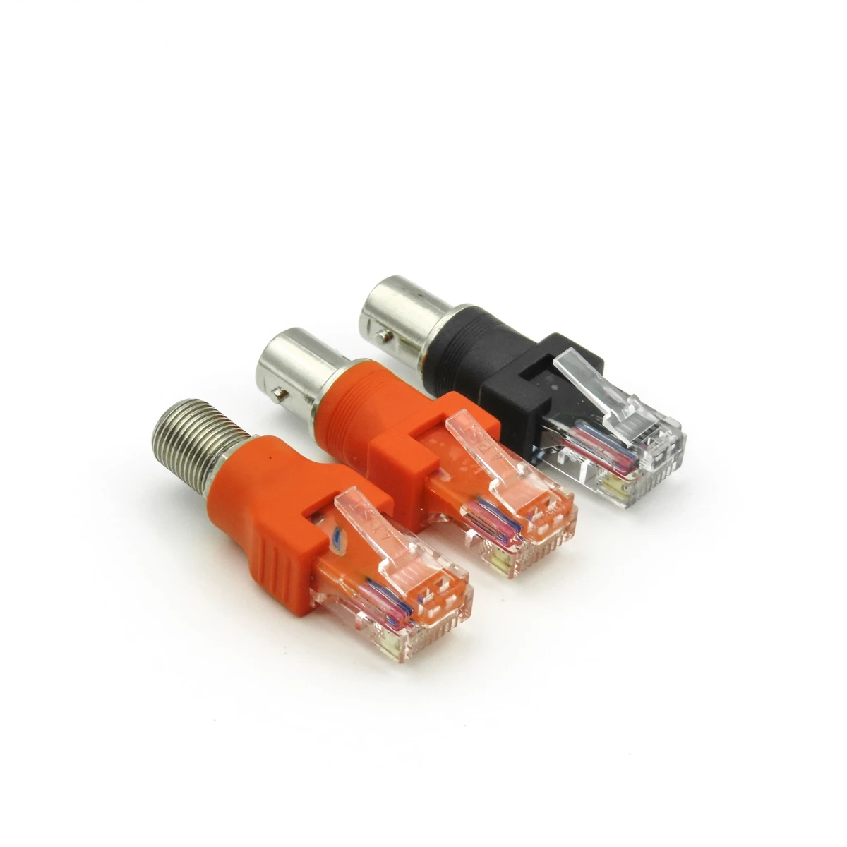 2pcs BNC Female / f Female to RJ45 Male Coaxial Coax Barrel Couplerconnector RJ45 to RF adapter