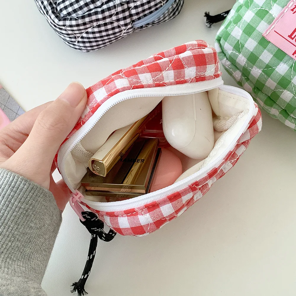 حقيبة شبكية لوف للنظافة، جيب محمول للعملات المعدنية، حقيبة مكياج صغيرة لأحمر الشفاه، حقيبة تخزين مفاتيح ومتنوعة، حقيبة شهرية للفتيات #3