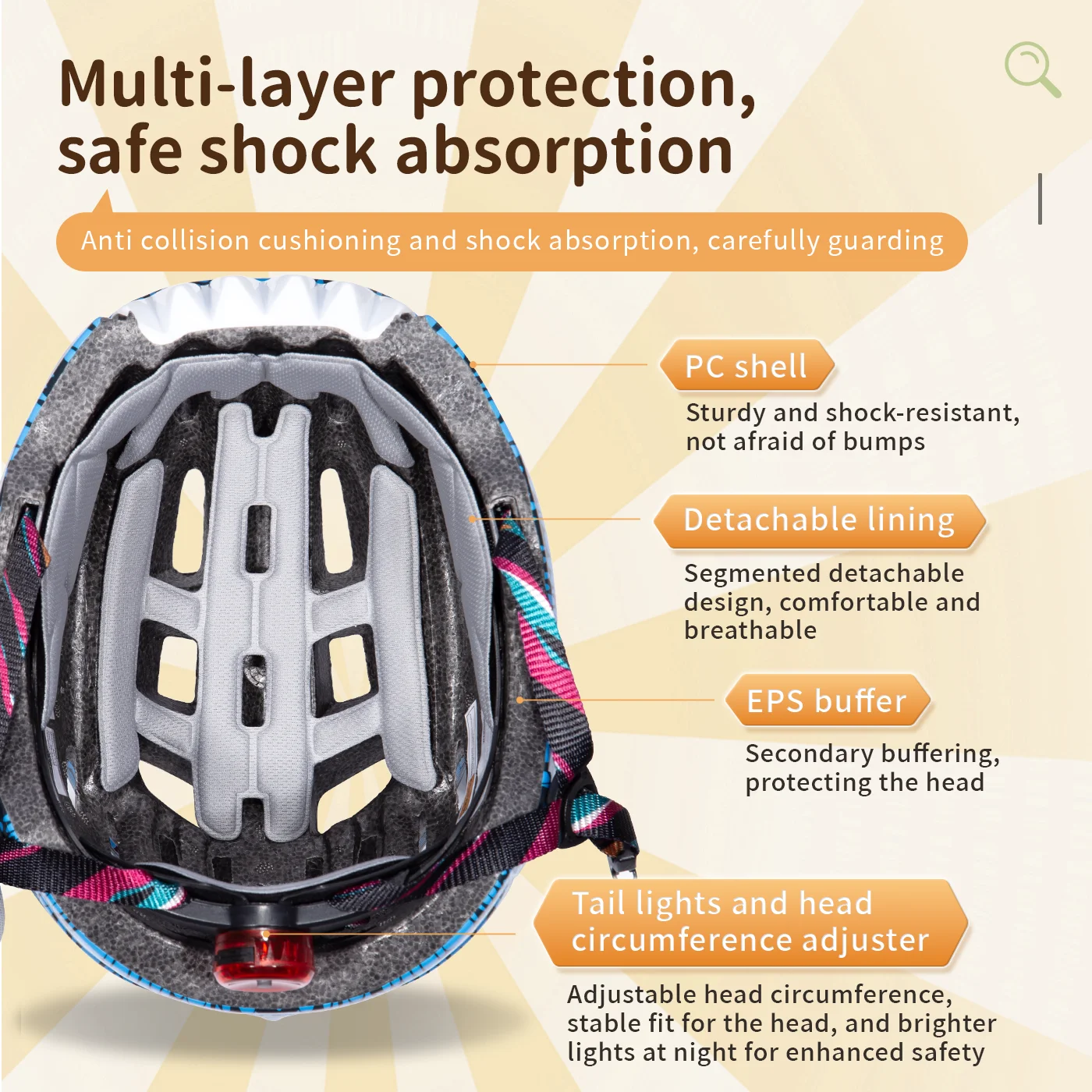 어린이 자전거 헬멧 스케이트 보드 스쿠터 사이클링을위한 Led 라이트가있는 3D 공룡 야외 레크리에이션 경량 안전 헬멧