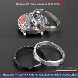 Watch Case for seiko Prospex Tuna Canned Case Armor Protector steel ring SNE497 SNE498 SNE499 SNE518 SNE533 SNE535 SNE537 Shroud