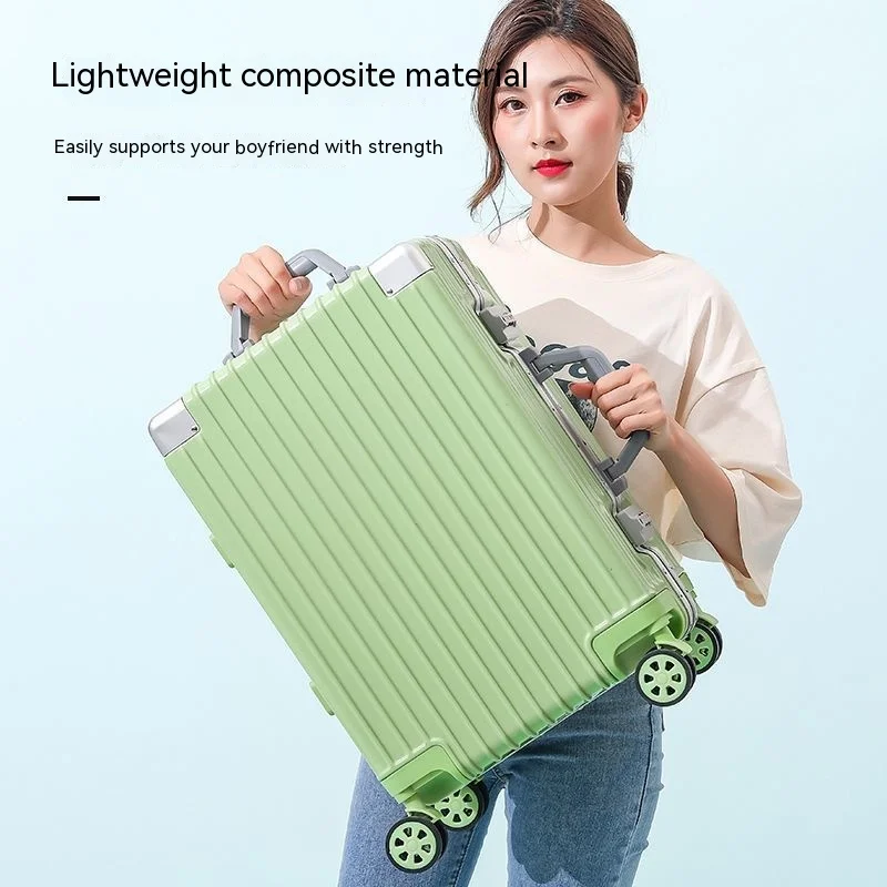 Aluminum Frame Luggage Solid And Durable Female Password Suitcase 20-Inch New Mute Universal Wheel Durable Male Boarding Travel