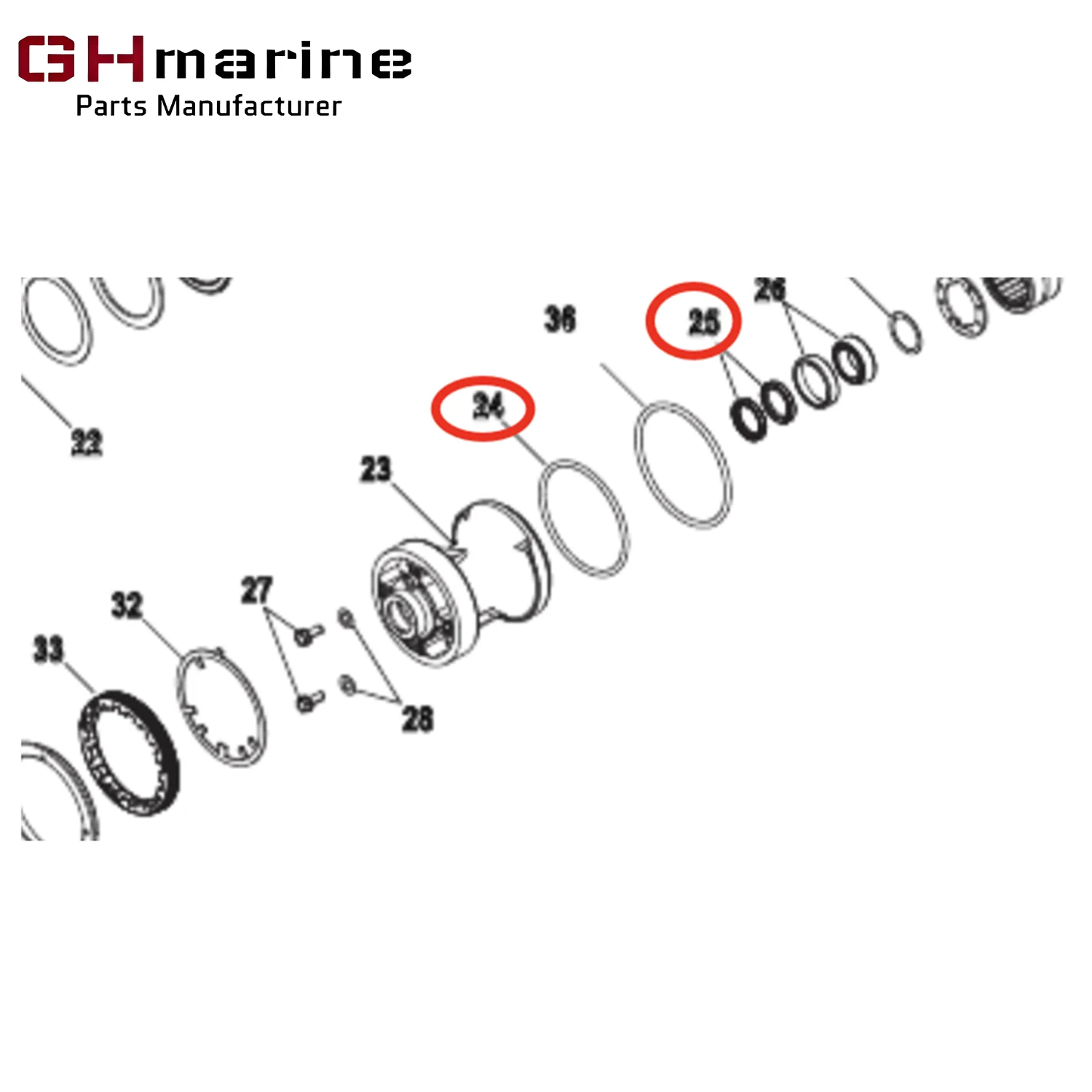 Lower Unit Oil Seal FIT for Mecury Mariner 4-Strock proshaft 5.44 O-Ring 25-8M0000190 8M0204700 26-830749 26-888483 5.3*112