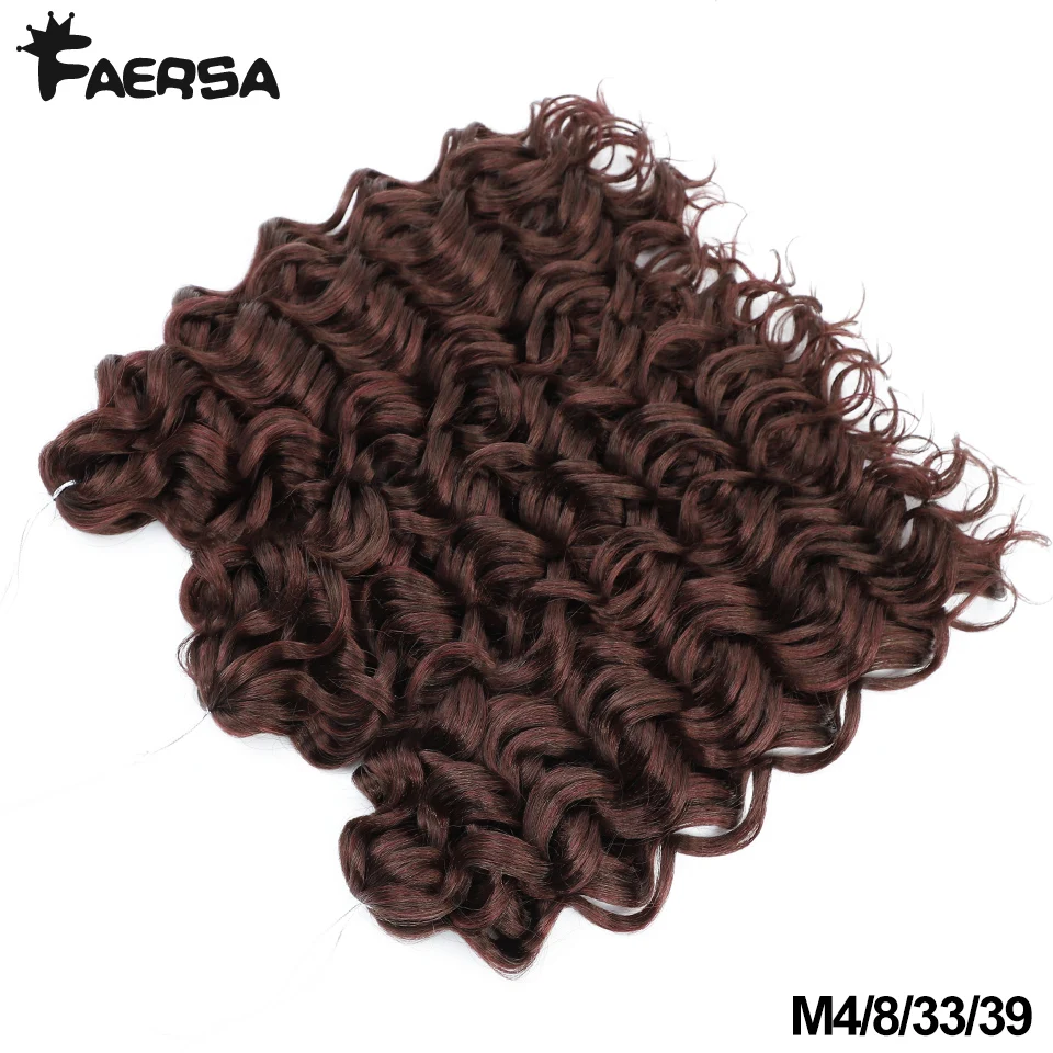 Tief gewelltes Twist-Häkelhaar, Afro-Locken, Wasserwellen-Häkelzöpfe, synthetische lockige Flechten-Haarverlängerungen für Frauen, 45,7–61 cm – Detail 17