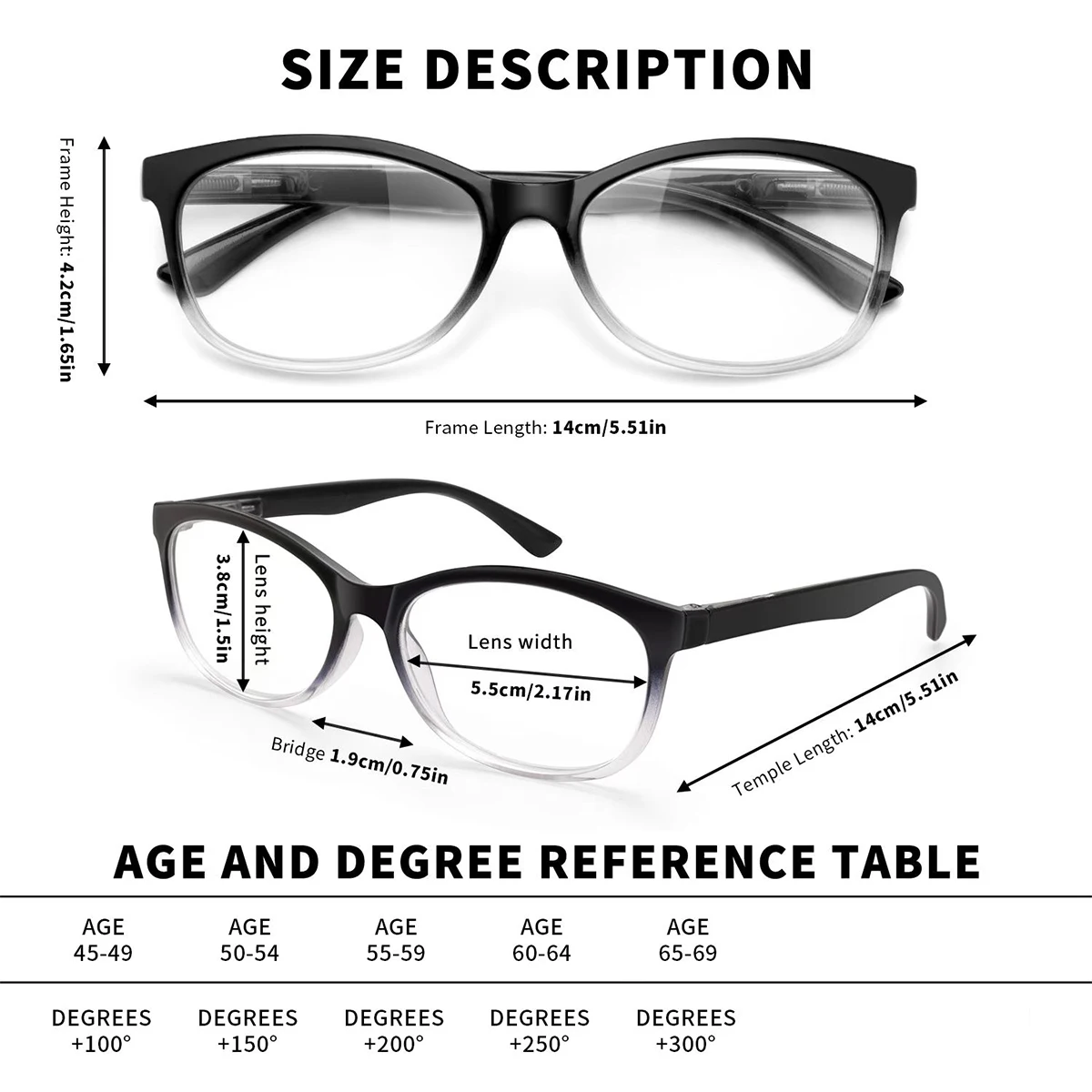 Auto Focus Reading Glass Automatic Focus Resin HD Magnifier +0.5 to +2.5 Power Men Women Readers Eyeglass Perfect Gift Choice L1