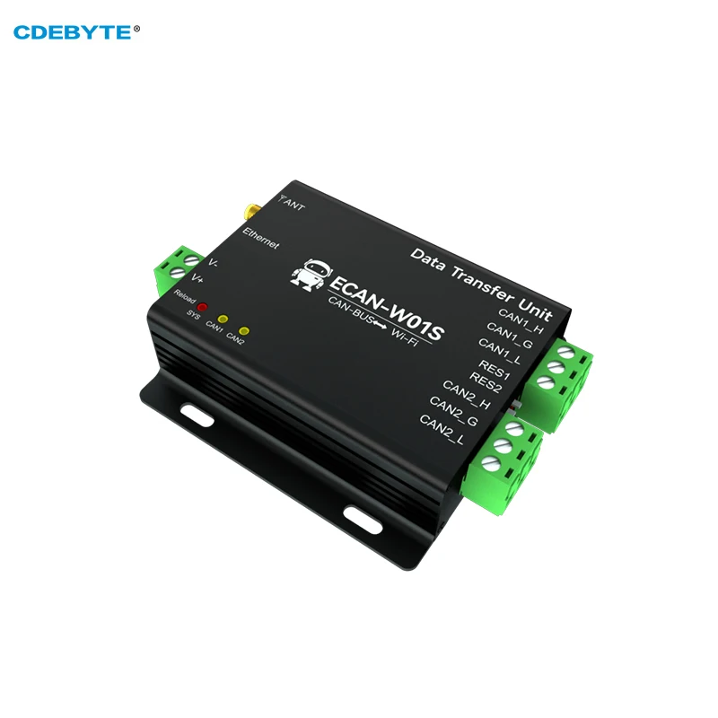 CAN2.0 to WiFi TCP Gateway Protocol Conversion Serial Server Dual Channel CAN-BUS to WiFi CDEBYTE ECAN-W01S AP/STA Dual Mode