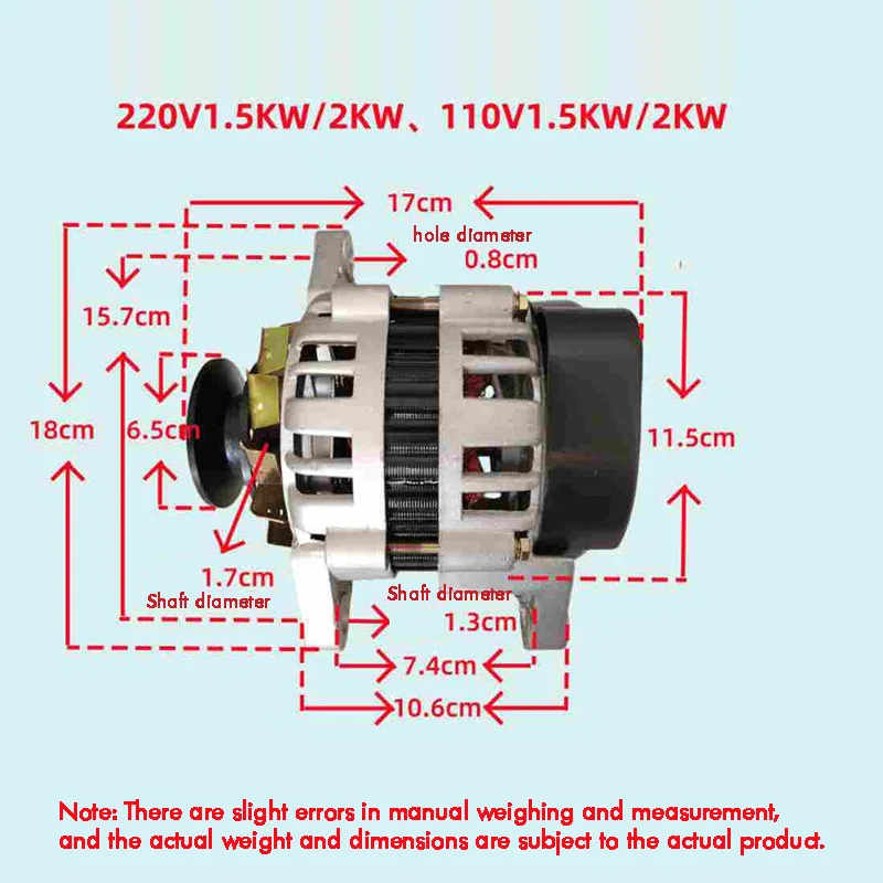 Permanent Magnet Brushless Constant Voltage AC 220V 800W 1300W 1500W 2000W High-power Household Generator，Brushless Generator