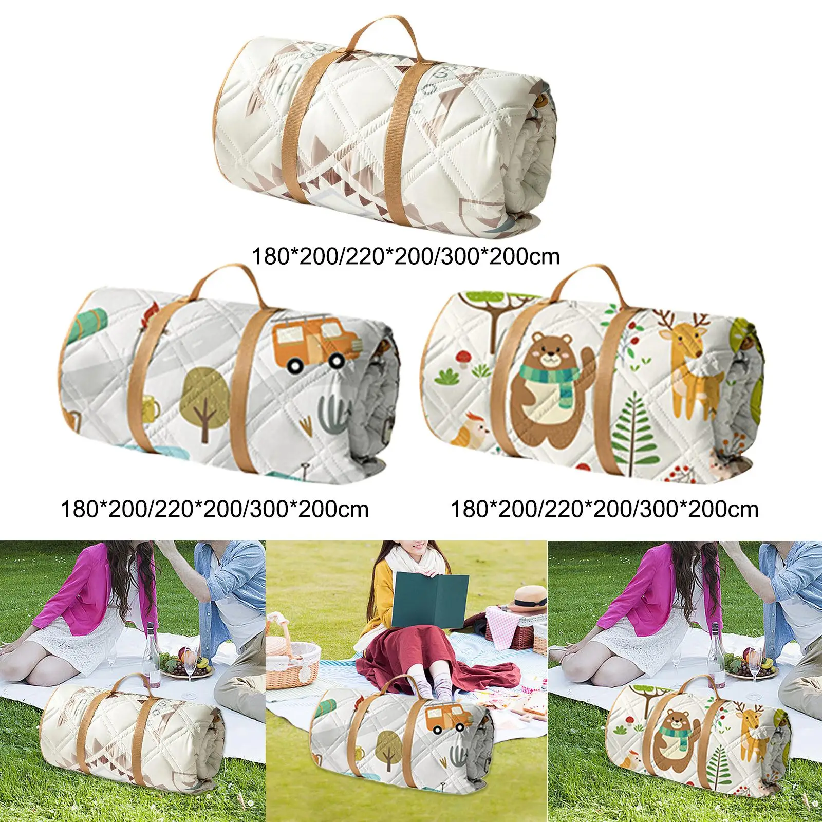 

Outdoor Picnic Blanket Folding Picnic Mat for Hiking Camping on Grass Family