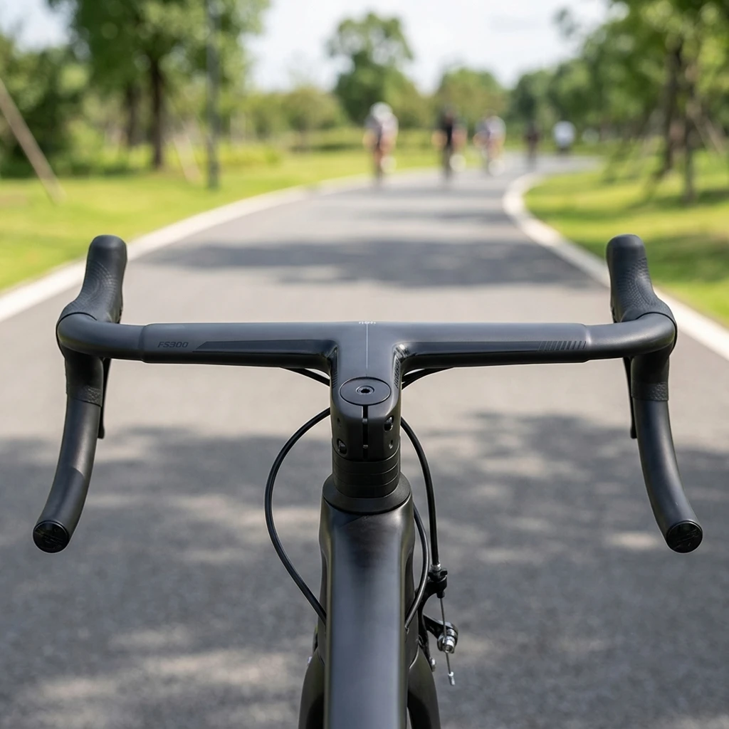 Aero Carbon Fiber Integrated Road Bike Drop Bar Compatible With OD1 OD2 Built-in Computer Mount Road Bicycle Handlebar