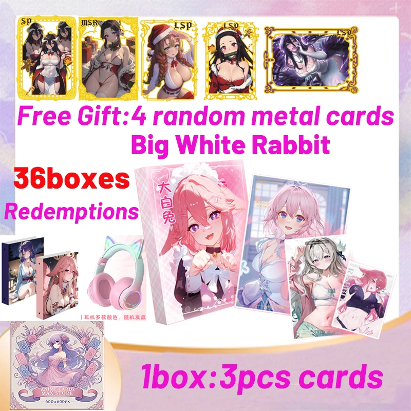 

2024 Newest Big White Rabbit Goddess Story Collection Card Waifu Swimsuit CCG ACG TCG World Trading Hobbies Gift