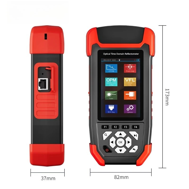 NF-981 OTDR جهاز اختبار الألياف البصرية 8 في 1 جهاز اختبار متعدد الوظائف متوافق مع محولات SC FC ST APC لاختبار الألياف البصرية