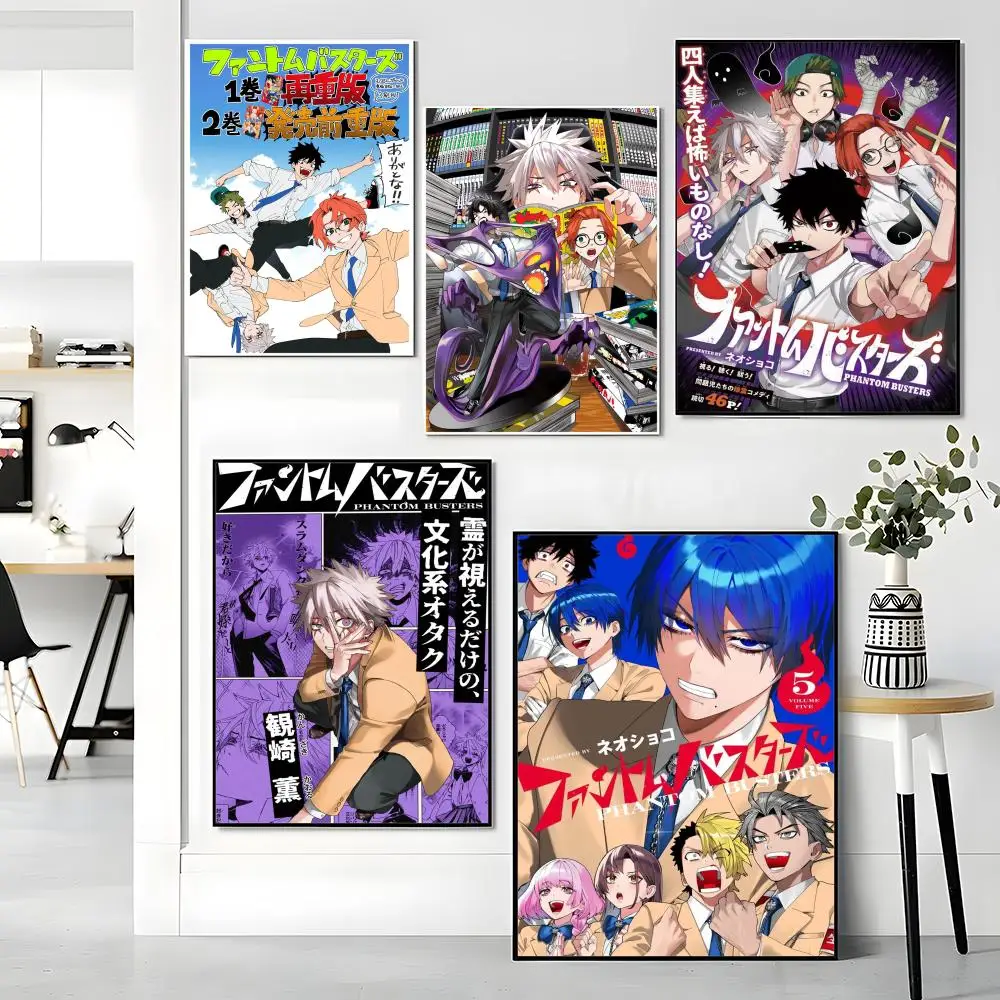 Anime P-Phantom Busters Poster Premium PP Wall Decal - Peel & Stick, HD Print, Waterproof Home Decor