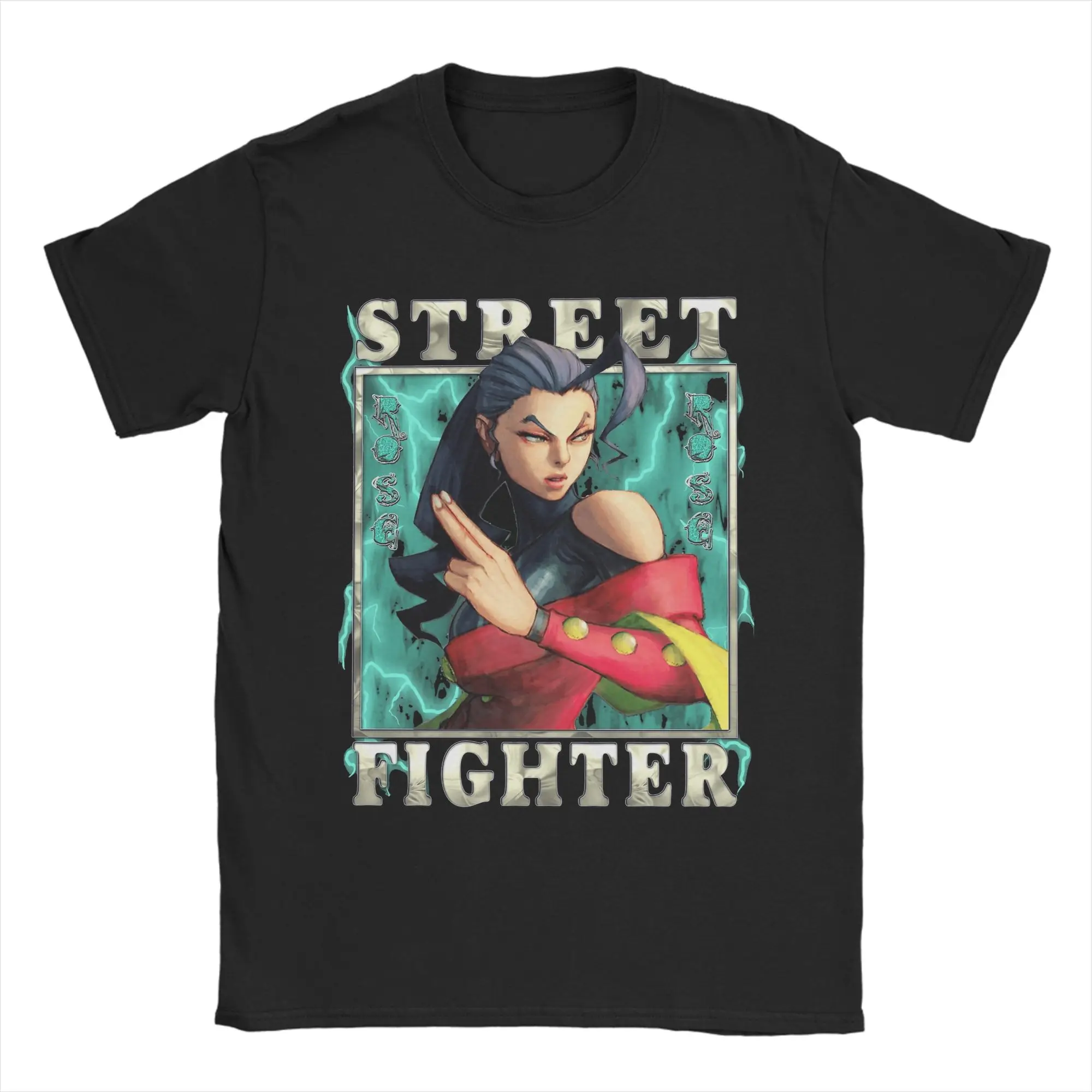 

Summer Street Fighter 4 Rose SFSF4 Trendy Cool T Shirts Cotton Tee Shirt for Adult Y2K Casual Plus Size Short Sleeve Top Tees